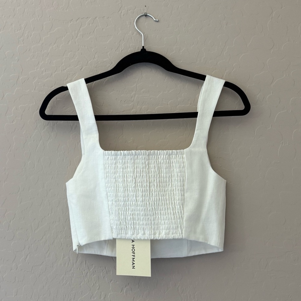 Mara Hoffman Jini White Textured Top - Picture 4 of 7